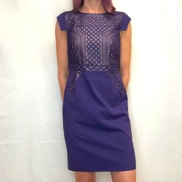 Michael Antonio Dresses & Skirts - Antonio Melani Elegant Lined Purple Sleeveless‎ Dress Size 6